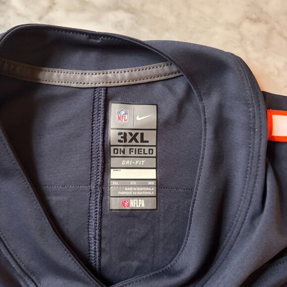 Nike Justin Fields Chicago Bears Home Game Jersey Men's Size 3X Medium Navy Blue - Picture 15 of 16